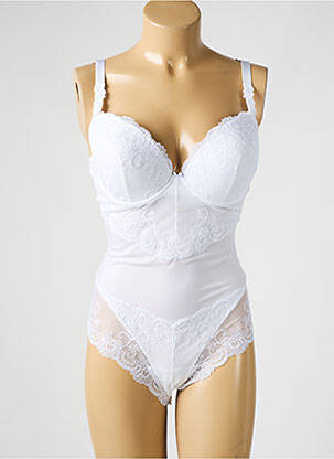 Body lingerie stretch blanc AMBRA femme