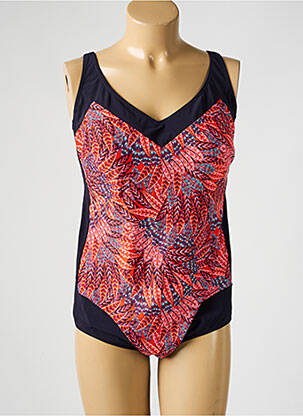 Maillot de bain 1 pièce imprimé fantaisie haut triangles bleu ANITA femme