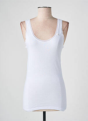 Débardeur stretch sans manche blanc AVET femme