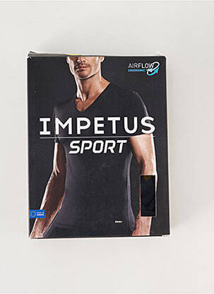 T-shirt stretch manches courtes noir IMPETUS homme