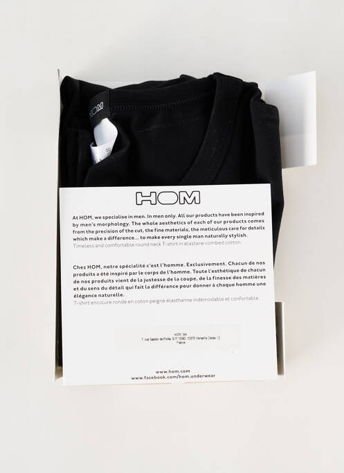 T-shirt noir HOM pour homme