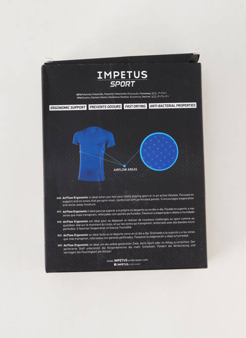 T-shirt noir IMPETUS pour homme