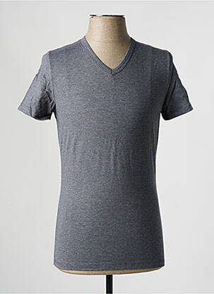 T-shirt tissage chiné manches courtes gris HOM homme