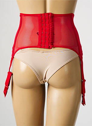 Guêpière/porte-jarretelle avec armature rouge CHANTAL THOMASS femme