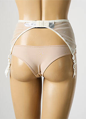 Guêpière/porte-jarretelle broderie blanc SECRET D'EVA femme