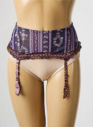 Guêpière/porte-jarretelle fermeture agrafe violet AUBADE femme