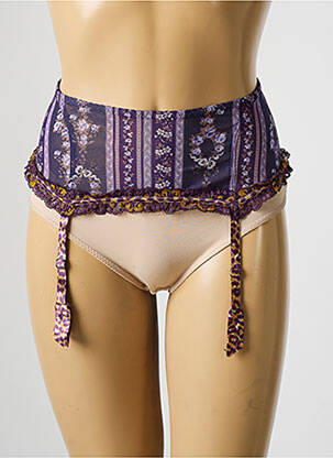 Guêpière/porte-jarretelle fermeture agrafe violet AUBADE femme