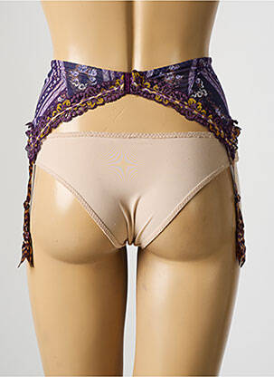 Guêpière/porte-jarretelle fermeture agrafe violet AUBADE femme