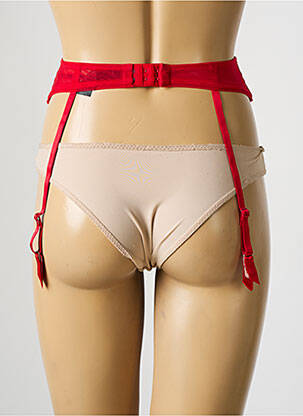 Guêpière/porte-jarretelle fermeture agrafe rouge CHANTAL THOMASS femme