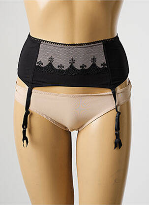 Guêpière/porte-jarretelle broderie noir ESPRIT femme