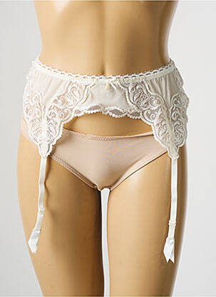Guêpière/porte-jarretelle broderie blanc MARIE JO femme