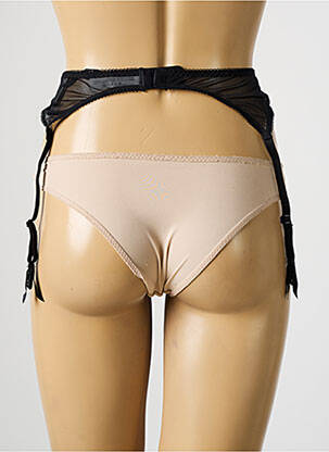 Guêpière/porte-jarretelle broderie noir MILLESIA femme