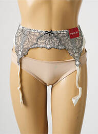 Guêpière/porte-jarretelle broderie blanc MARIE JO femme