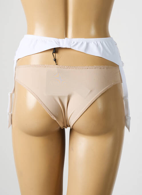 Guêpière/Porte-jarretelle blanc AMBRA pour femme