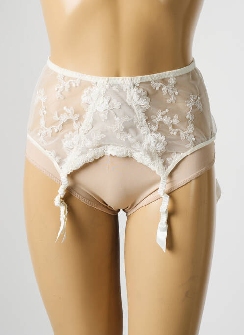 Guêpière/Porte-jarretelle blanc SECRET D'EVA pour femme