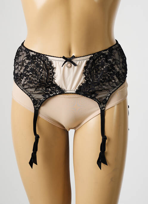 Guêpière/Porte-jarretelle noir AMBRA pour femme