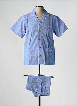 Pyjashort fermeture boutonnée sur le devant bleu HOM homme