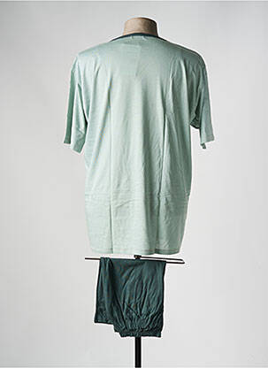 Pyjashort col rond vert MASSANA homme