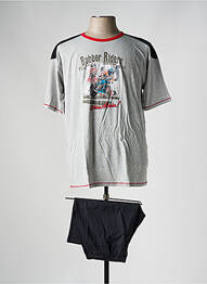 Pyjashort col rond gris MASSANA homme