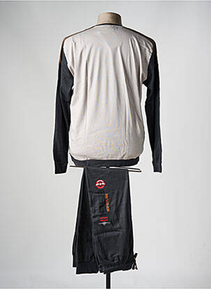 Pyjama col v gris MASSANA homme