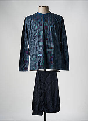 Pyjama col rond bleu MASSANA homme