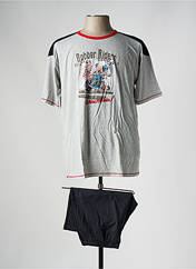 Pyjashort gris MASSANA pour homme seconde vue