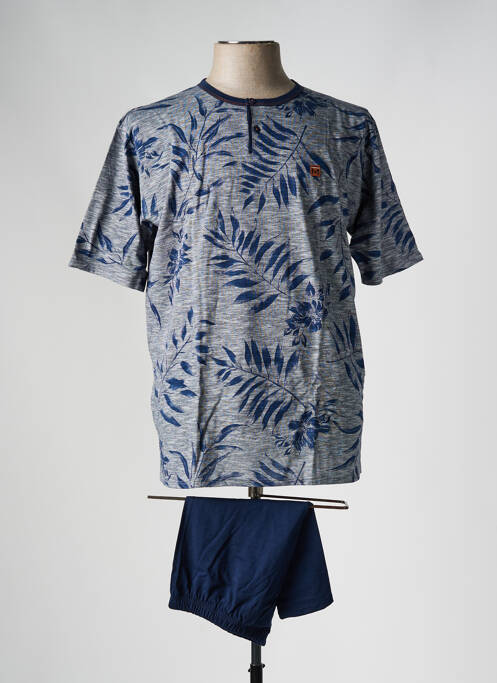 Pyjashort bleu MASSANA pour homme