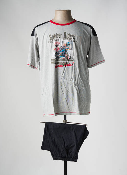 Pyjashort gris MASSANA pour homme