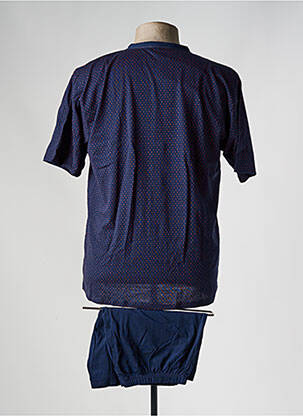 Pyjashort fermeture boutonnée sur le devant bleu MASSANA homme