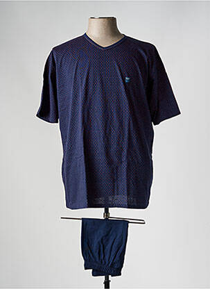 Pyjashort imprimé pois bleu MASSANA homme