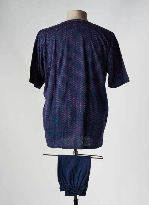 Pyjashort col v bleu MASSANA homme
