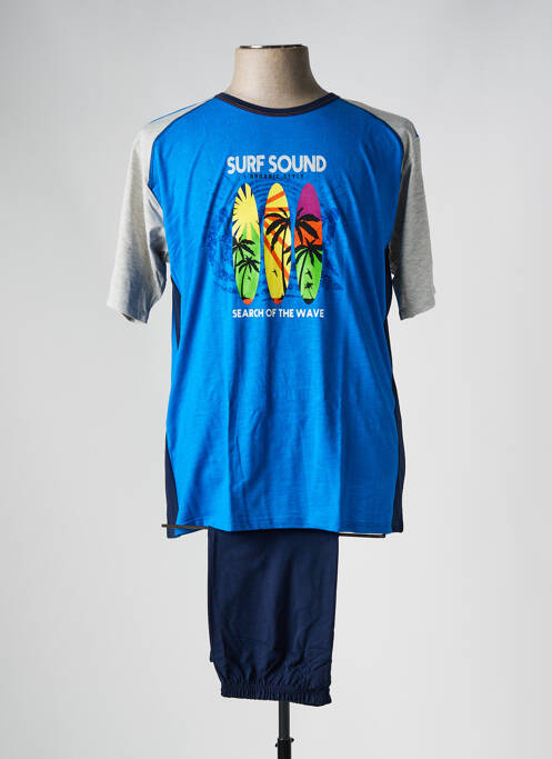 Pyjashort bleu MASSANA pour homme