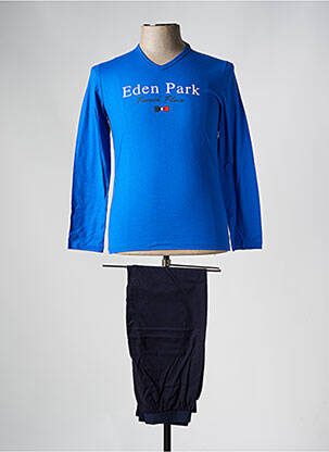 Pyjama col v bleu EDEN PARK homme