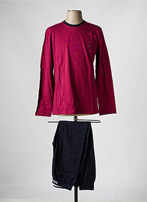 Pyjama col rond violet EDEN PARK homme