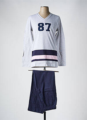 Pyjama col v bleu EDEN PARK homme