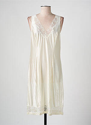 Jupon /fond de robe tissage satiné beige MARJOLAINE femme