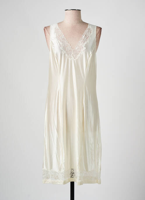 Jupon /Fond de robe beige MARJOLAINE pour femme