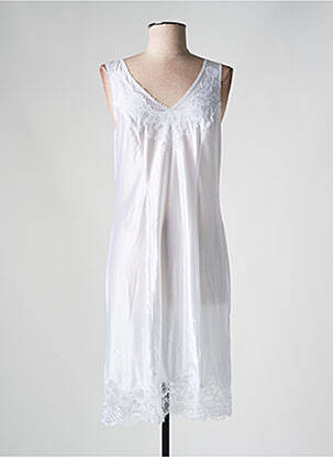 Jupon /fond de robe tissage satiné blanc MARJOLAINE femme