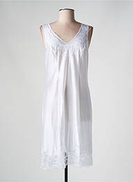 Jupon /fond de robe tissage satiné blanc MARJOLAINE femme