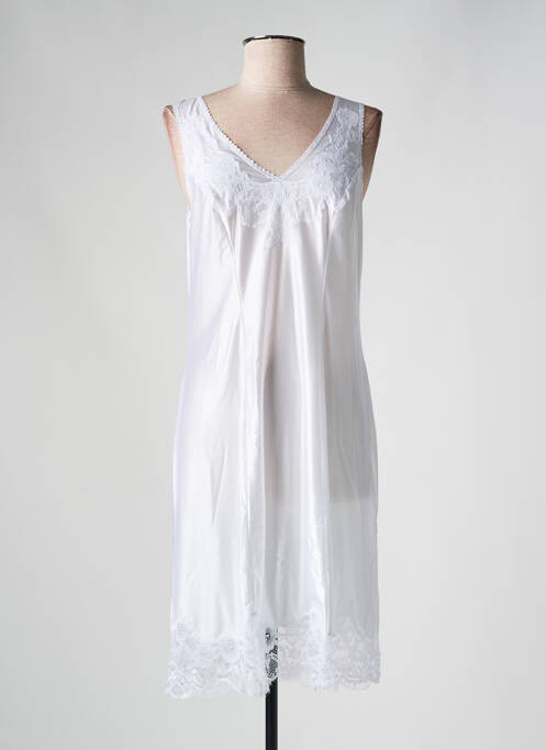 Jupon /Fond de robe blanc MARJOLAINE pour femme