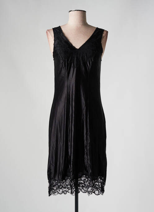 Jupon /Fond de robe noir MARJOLAINE pour femme