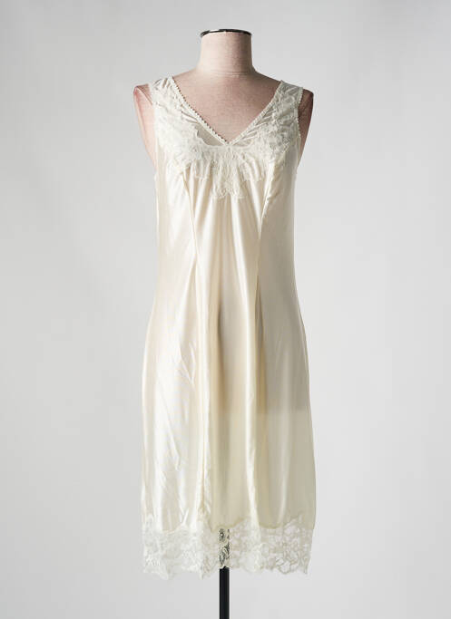 Jupon /Fond de robe beige MARJOLAINE pour femme