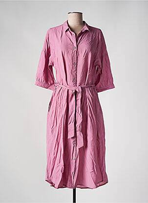 Robe mi-longue manches 3/4 manches 3/4 rose RAGWEAR femme