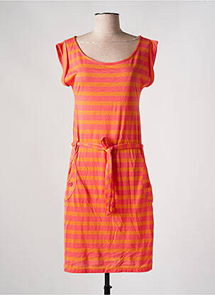 Robe mi-longue manches courtes manches courtes orange RAGWEAR femme