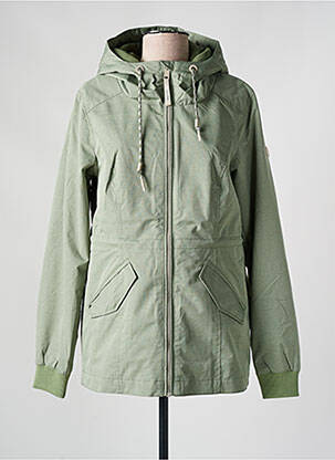 Imperméable poches a capuche vert RAGWEAR femme
