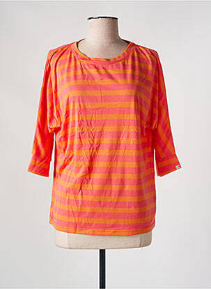 T-shirt stretch manches 3/4 orange RAGWEAR femme