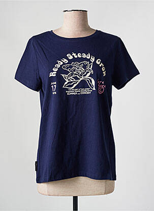 T-shirt sérigraphie manches courtes bleu RAGWEAR femme