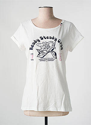 T-shirt sérigraphie manches courtes blanc RAGWEAR femme