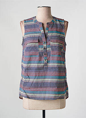 Blouse col v sans manche bleu RAGWEAR femme