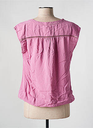 Blouse tissage popeline sans manche rose RAGWEAR femme